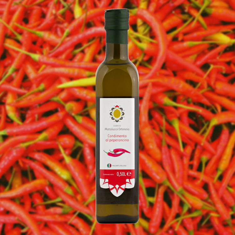 Huile d'olive extravierge aromatisée aux piments Ortensia Matalucci 25cl (Copie)