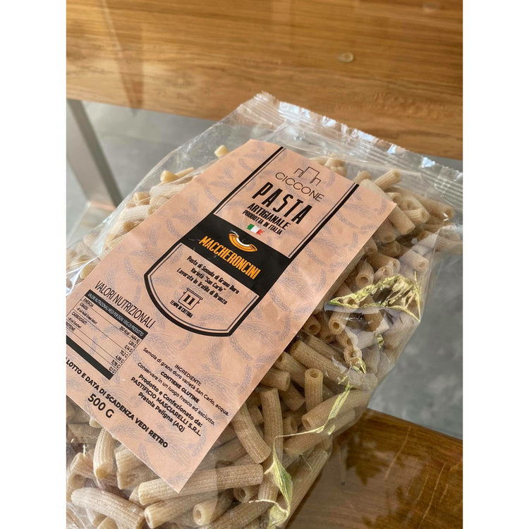 Maccheroncini o sedanini pasta 500 g oude tarwevariëteit - geen verzending