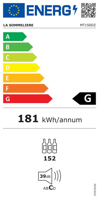Cave de vieillissement / service double zone MT150DZ 152 Bouteilles