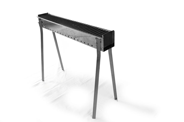 Stainless steel barbecue on foot 80cm