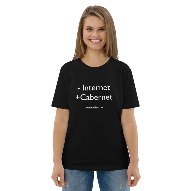 Internet biokatoen unisex T-shirt