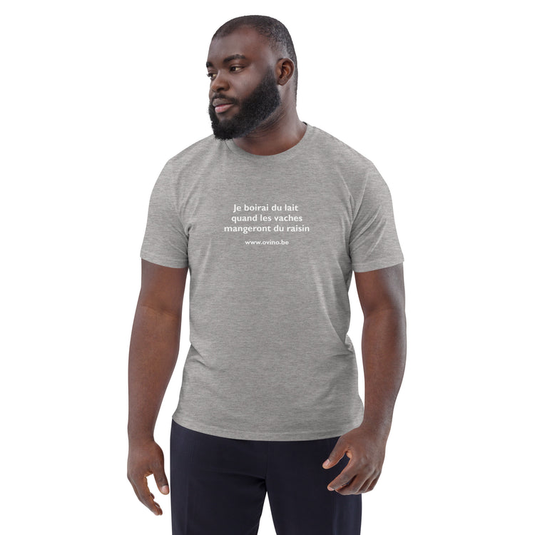 Melk unisex T-shirt van biologisch katoen
