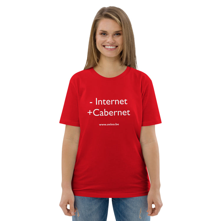 Internet biokatoen unisex T-shirt